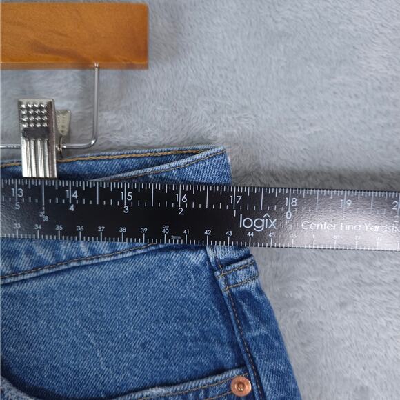 Lucky Brand Shorts Womens 14/32 Mom High Rise Short Button Fly Stretch Denim - Picture 10 of 12